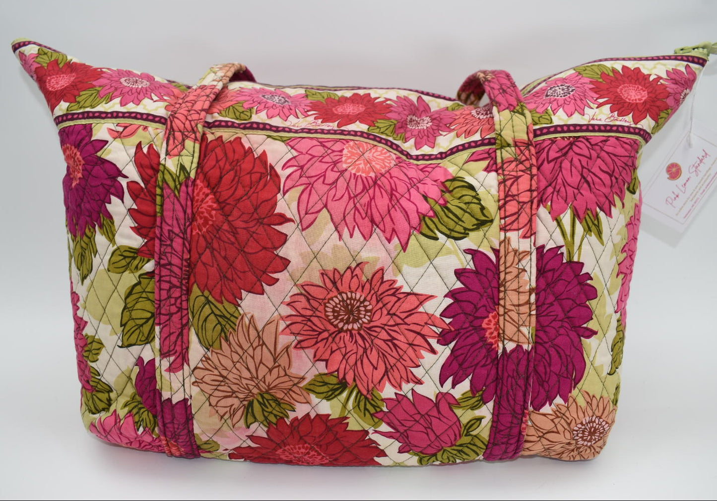 Vera Bradley Miller Travel Tote Bag in "Hello Dahlia" Pattern