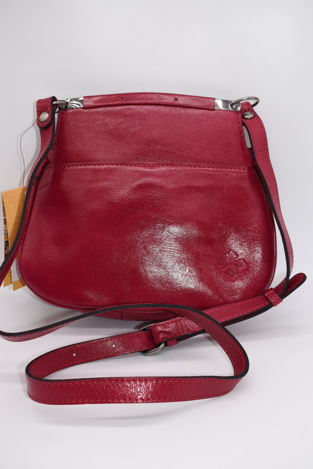 Patricia Nash Veneto Crossbody Bag in Hand Cut Tooled Magenta