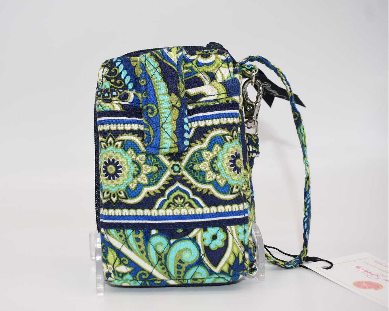 Vera Bradley All in One Wristlet in "Rhythm & Blues" Pattern