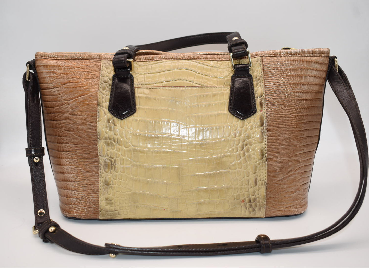 Brahmin Mini Asher Satchel Bag in Summer Tortoise Ventana