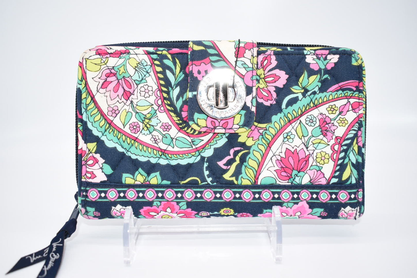 Vera Bradley Turnlock Wallet in "Petal Paisley" Pattern