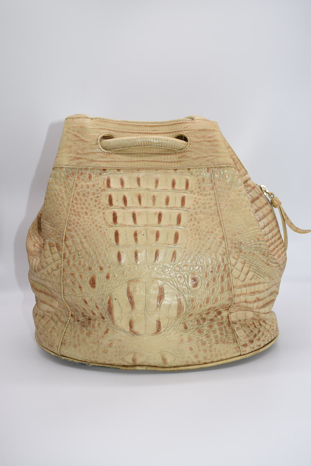 Vintage Brahmin Drawstring Bucket Shoulder Bag