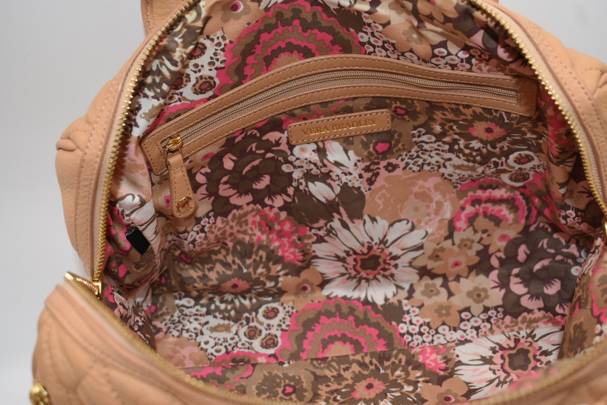 Vera Bradley Quilted Leather Marlo Satchel Bag