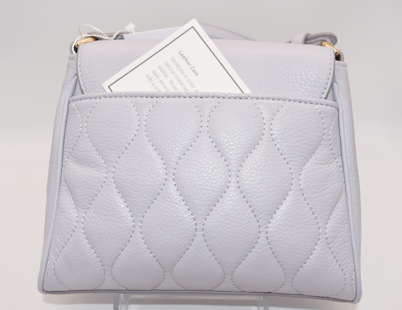 Vera Bradley Sarah Quilted Leather Crossbody Bag in Cloud Gray