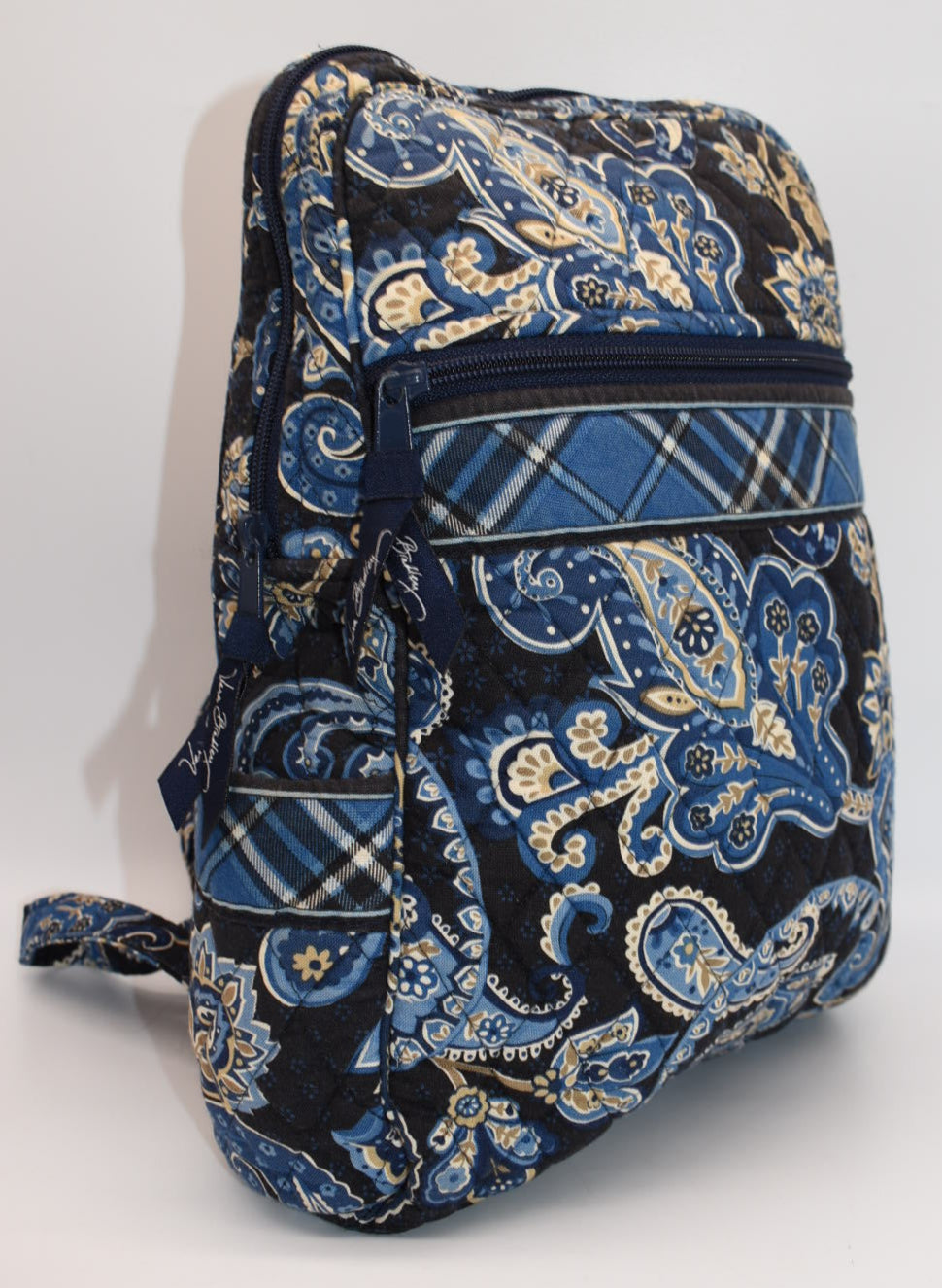 Vera Bradley Small Backpack in "Windsor Navy" Pattern