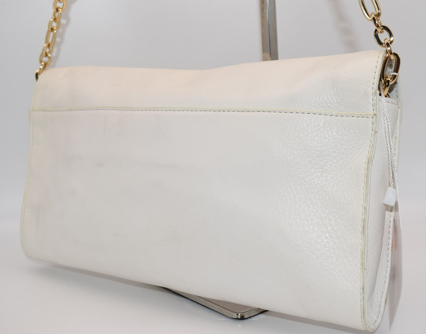 Vera Bradley Harper Leather Shoulder Bag/ Clutch in White