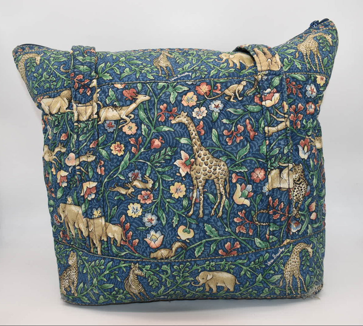 Vintage Vera Bradley Villager Tote Bag in "Animal Kingdom -2000" Pattern