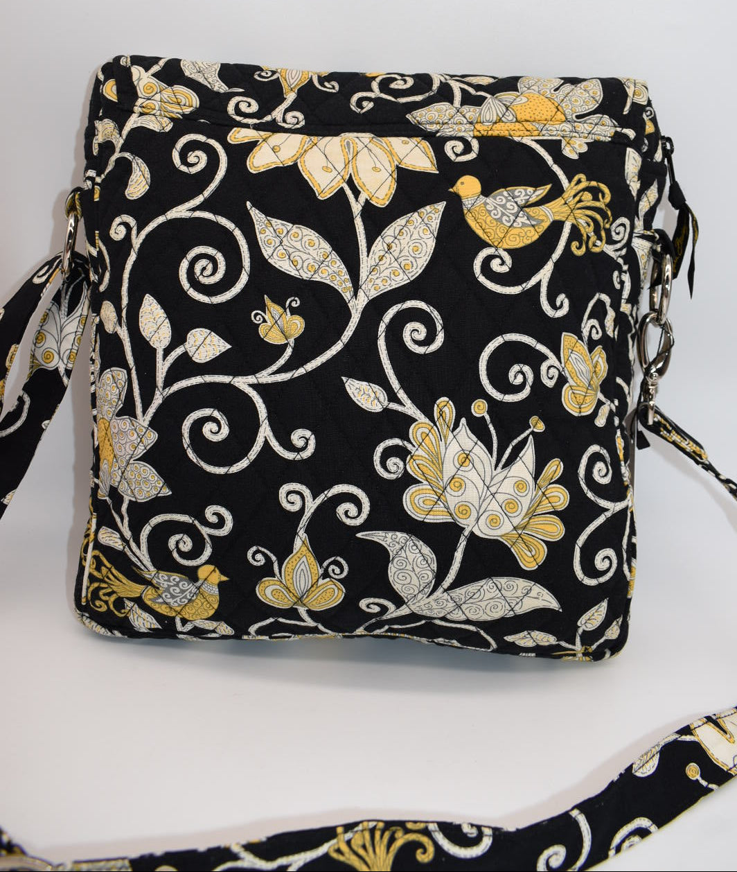 Vera Bradley Mailbag Crossbody Bag in "Yellow Bird" Pattern