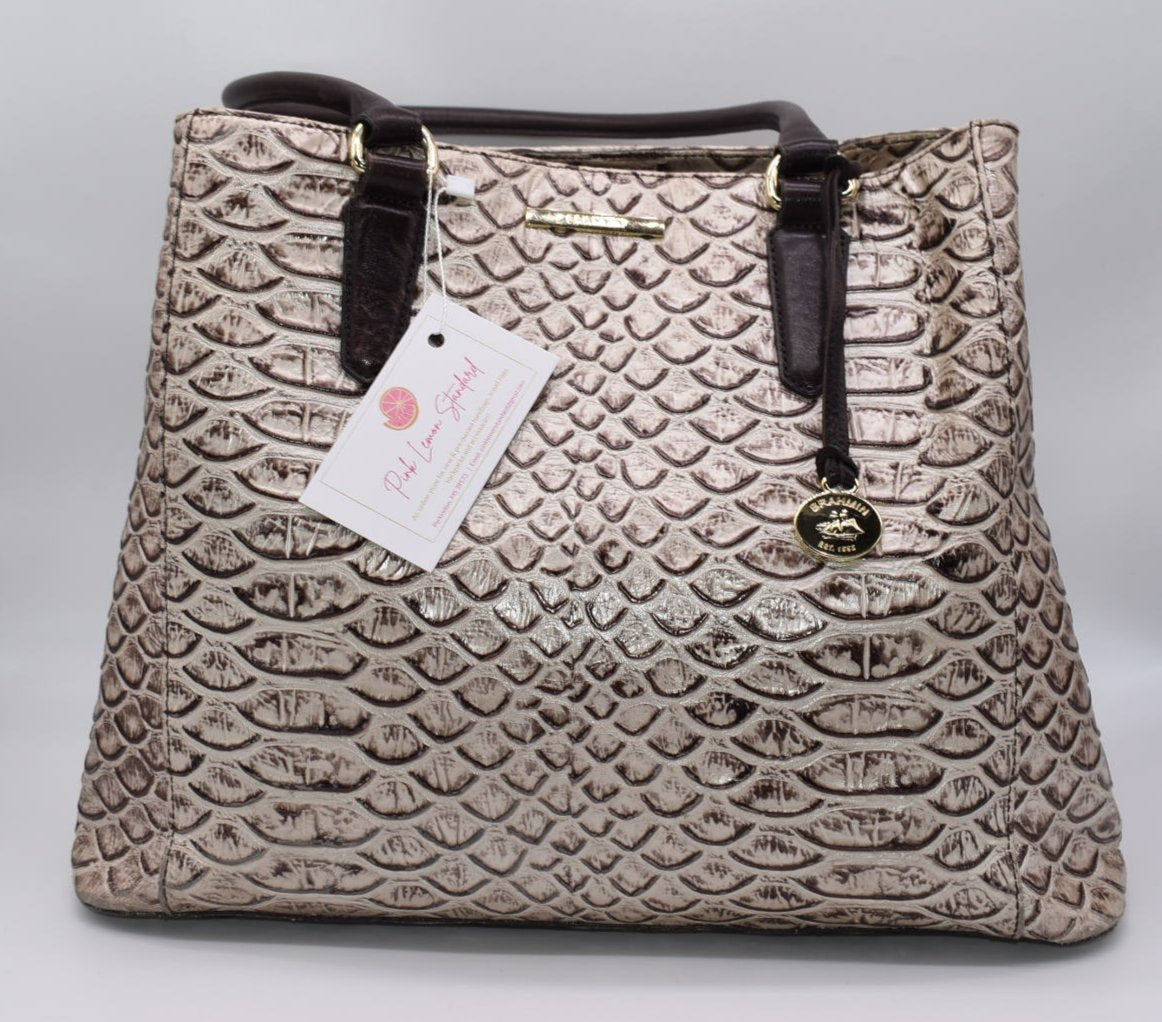 Brahmin Joan Tote Bag in Pearl Dogwood