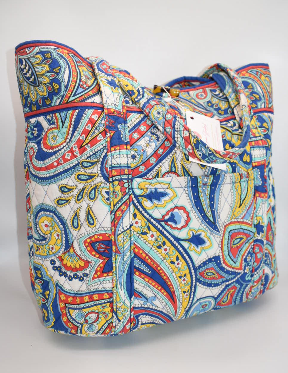 Vera Bradley Large Vera Tote Bag in "Marina Paisley" Pattern