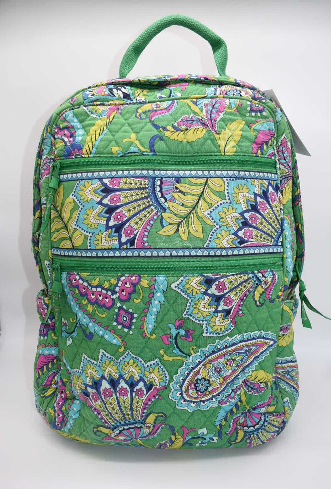Vera Bradley Tech Backpack in Emerald Paisley