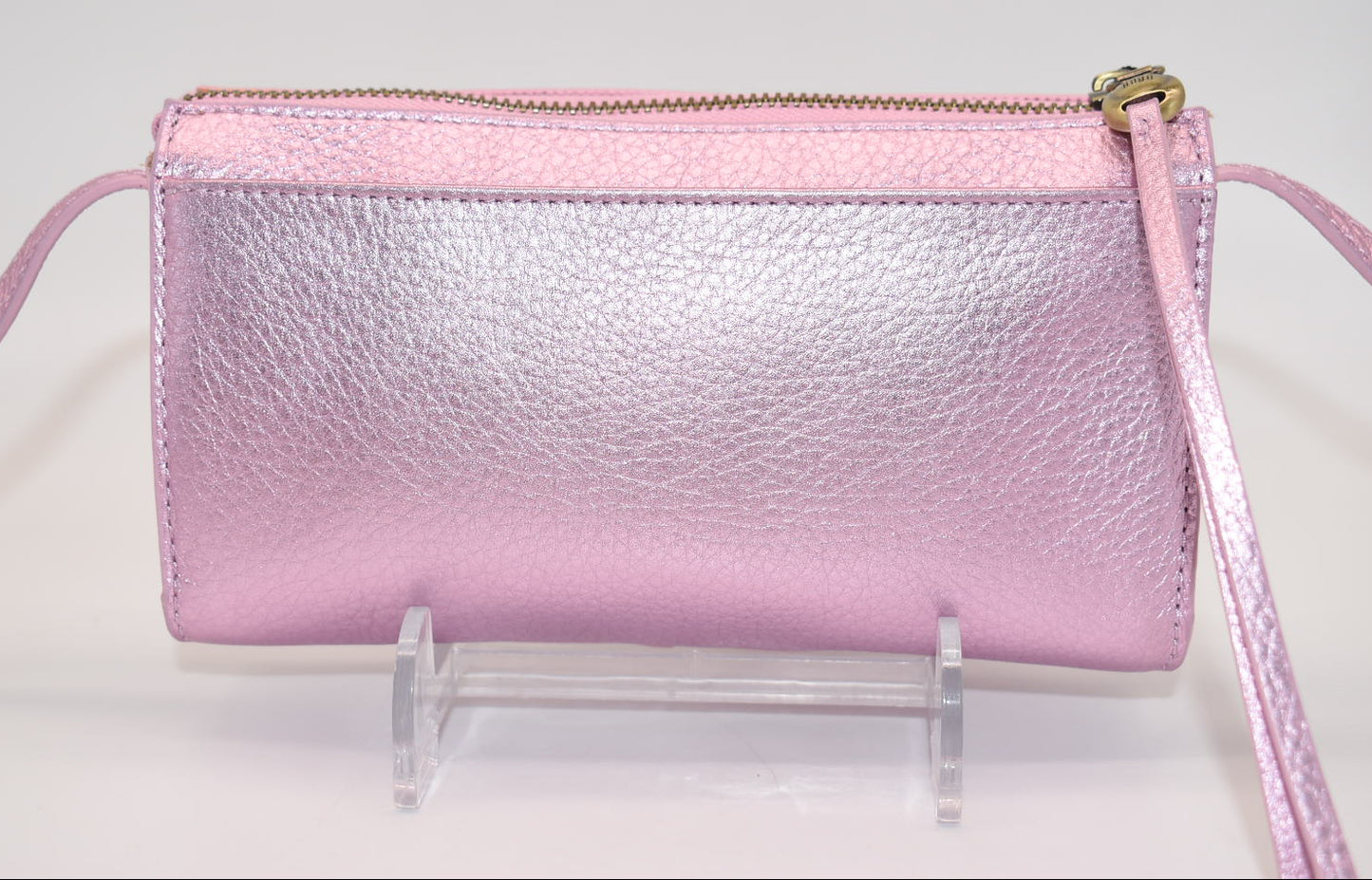 HOBO INTL Jewel Leather Crossbody Bag in Pink Metallic