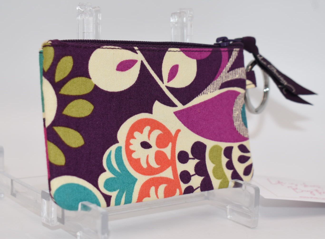 Vera Bradley Zip ID Case in "Plum Crazy" Pattern