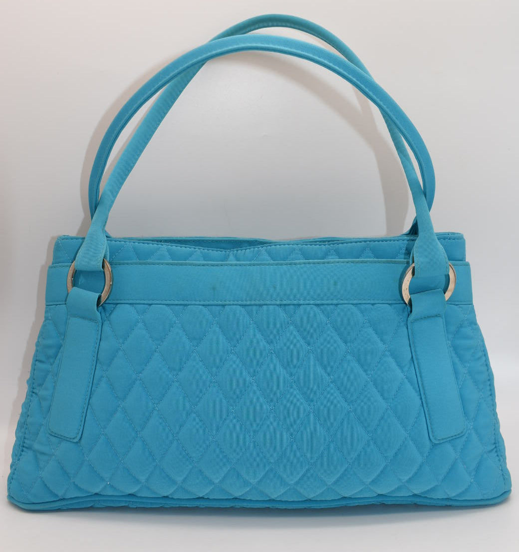 Vera Bradley Quilted Microfiber Shoulder Bag in "Coastal Blue" Pattern