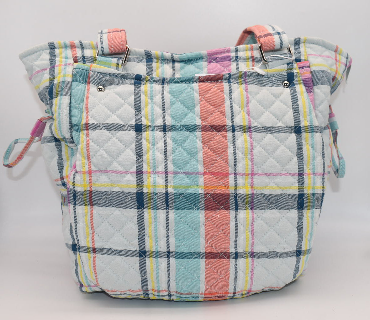Vera Bradley Glenna Satchel Bag in "Pastel Plaid" Pattern
