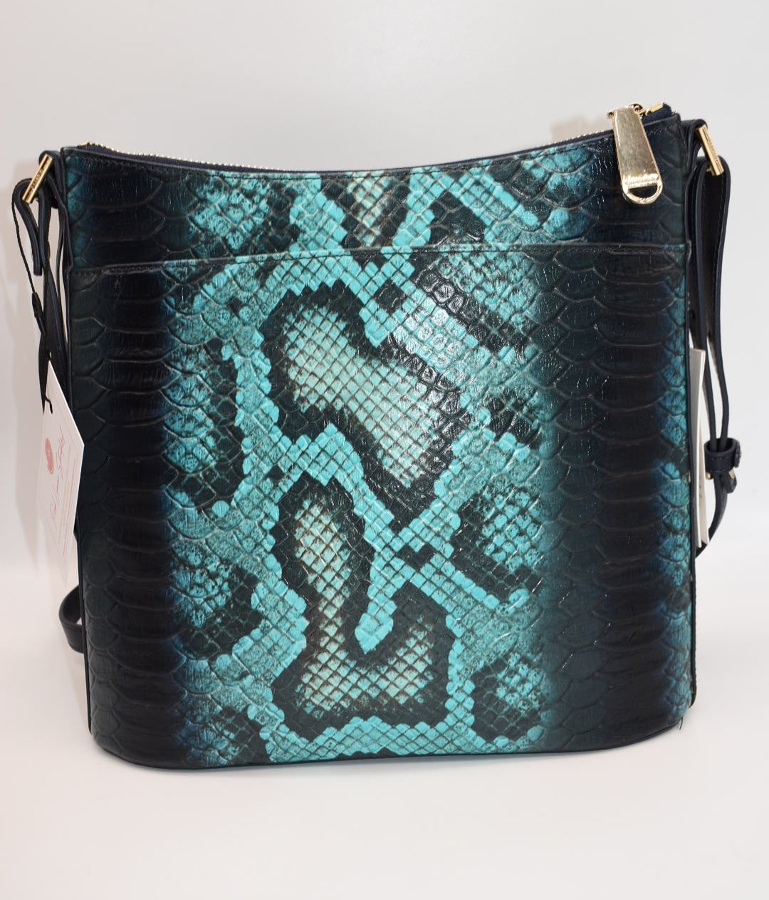 Brahmin Embossed Leather Katie Crossbody Bag in "Blue Waterford"