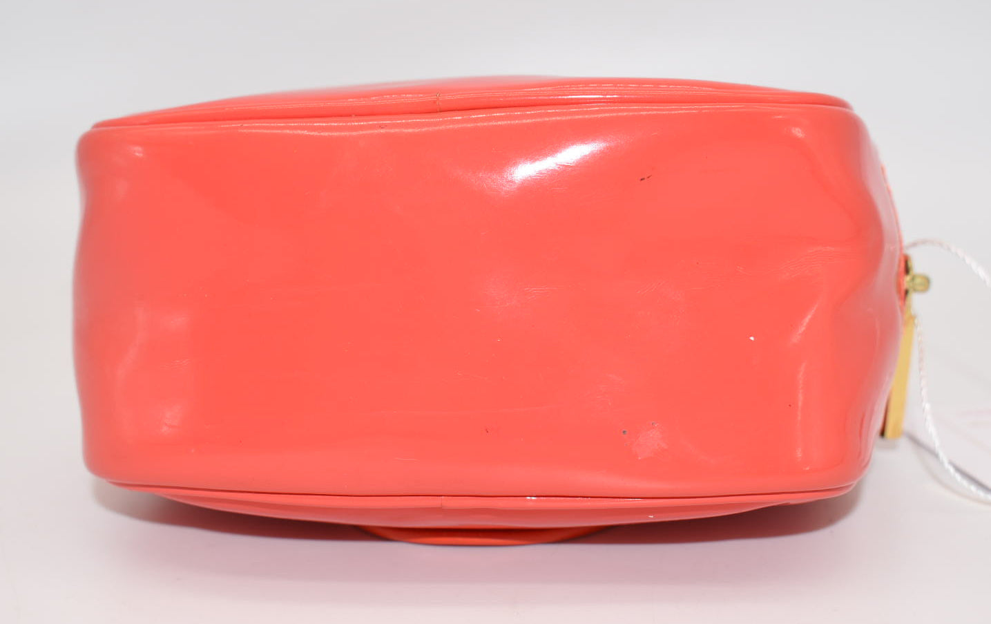 Tory Burch Patent Logo Small Cosmetic Case in Bright Orange