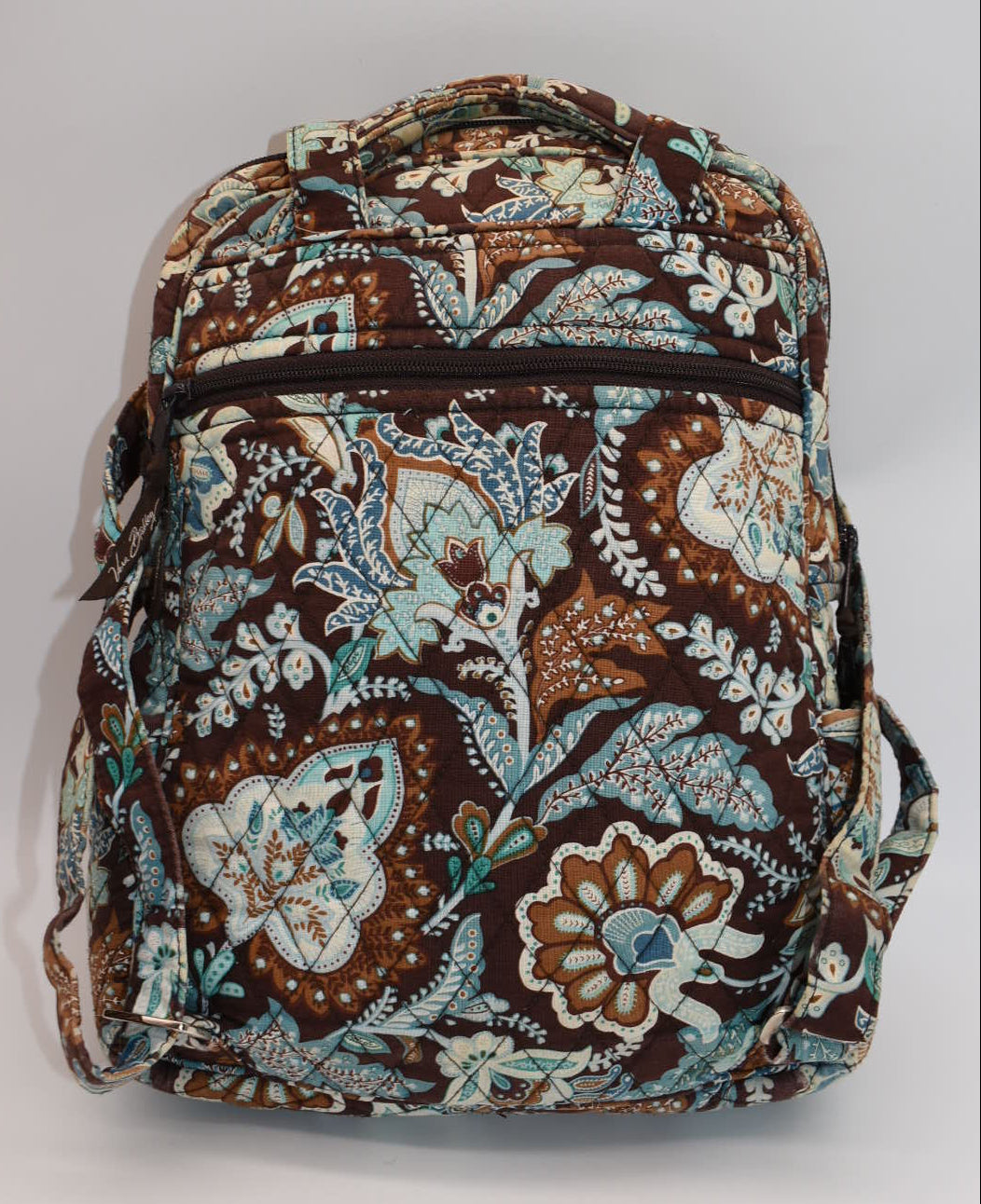 Vera Bradley Small Quilted Cotton Backpack in "Java Blue" Pattern