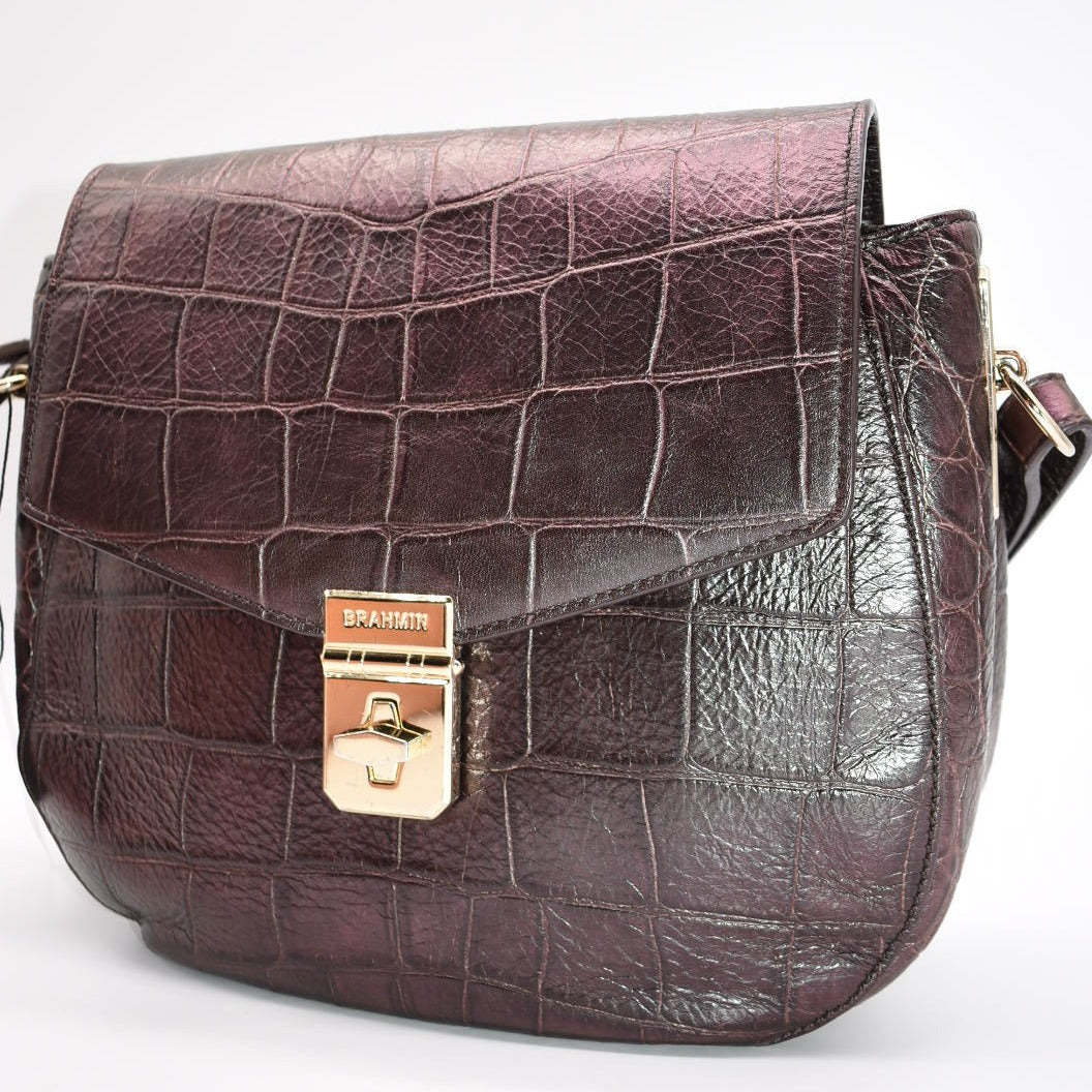 Brahmin Lizzie Crossbody Bag in Petrol Versilia