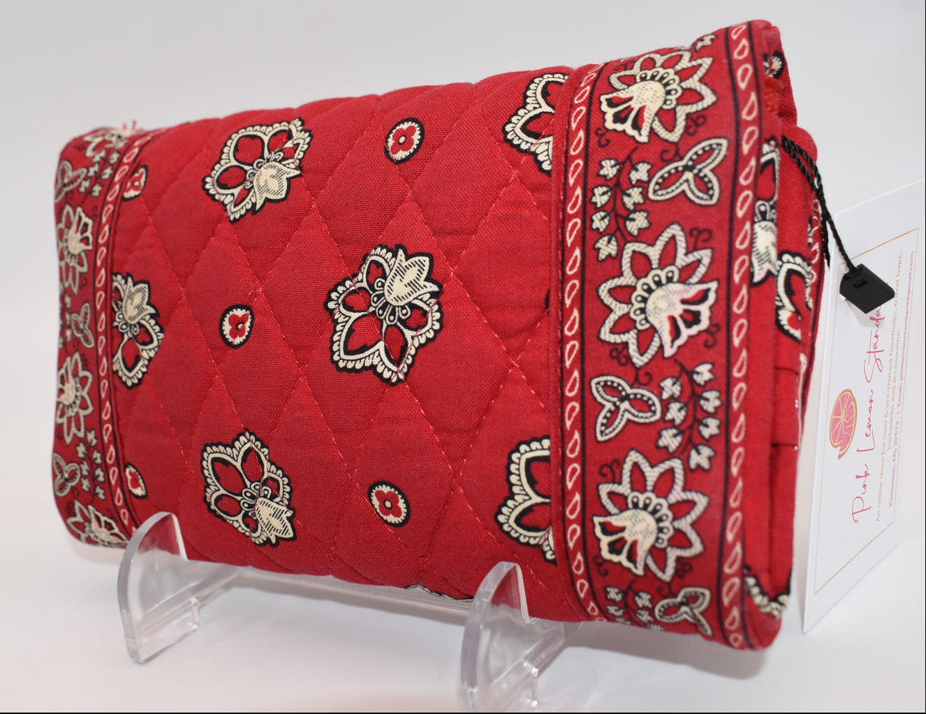 Vintage Vera Bradley Strap Crossbody Wallet in "Red Bandana" Pattern