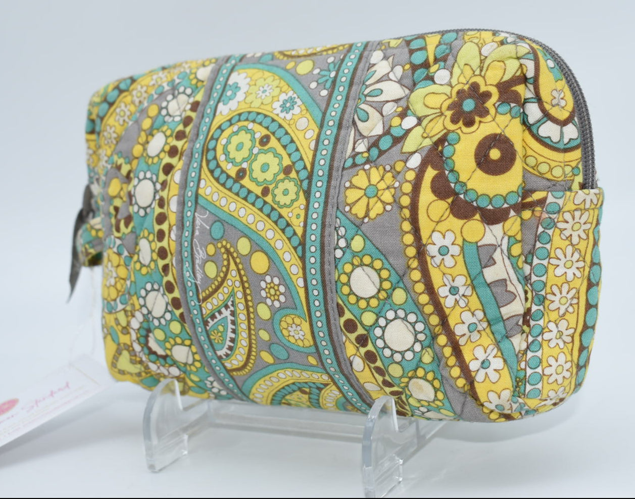 Vera Bradley Medium Cosmetic Bag in "Lemon Parfait" Pattern