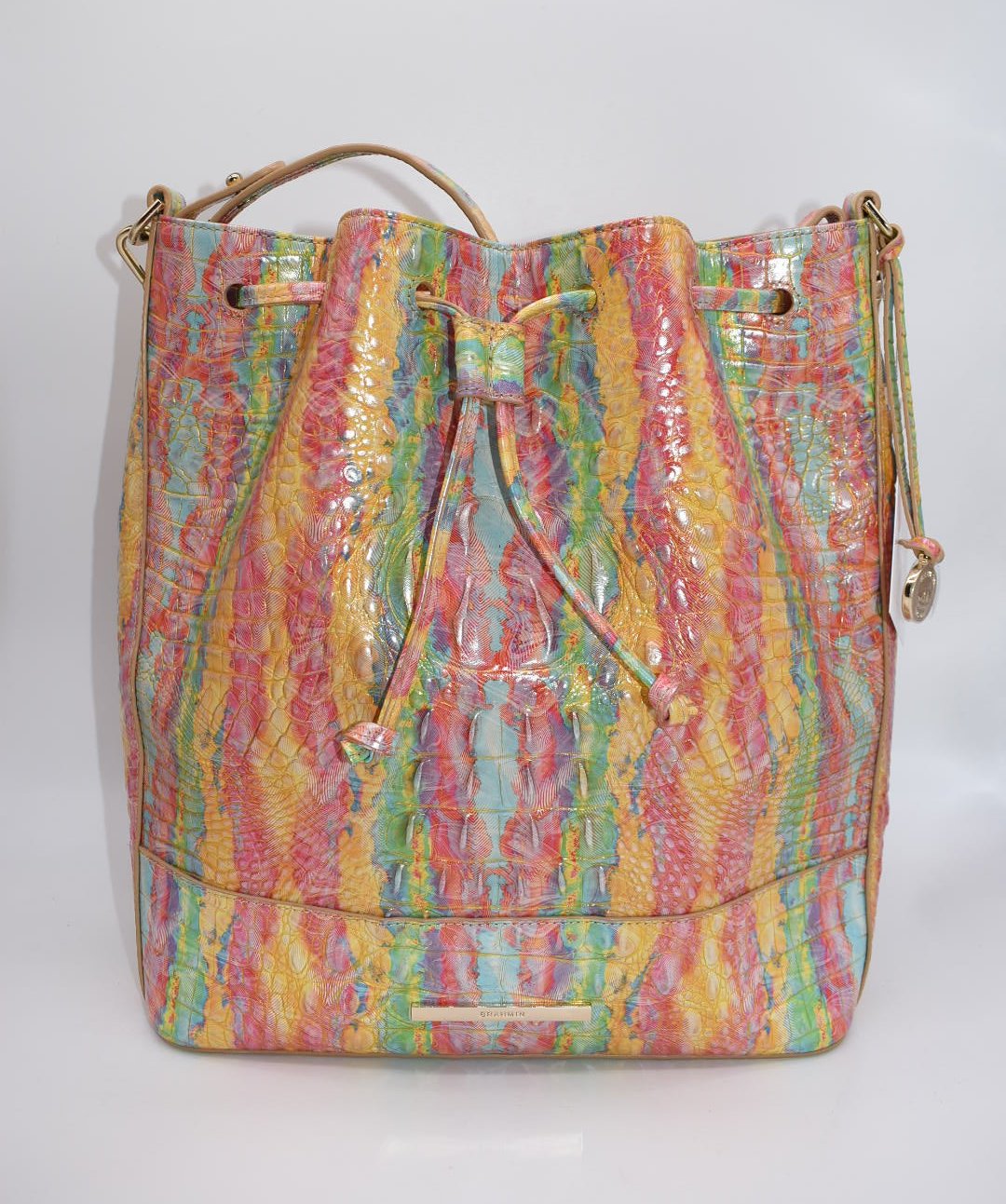 Brahmin Marlowe Shoulder Bucket Bag in Saltwater Taffy