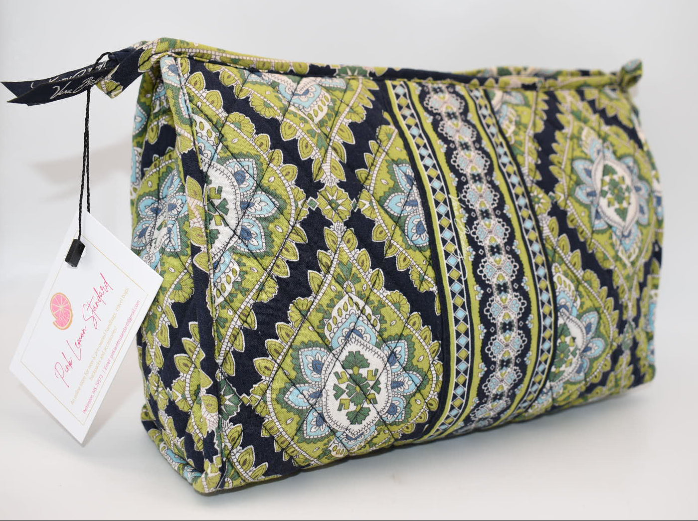 Vera Bradley Large Zip Cosmetic Bag in "Cambridge" Pattern