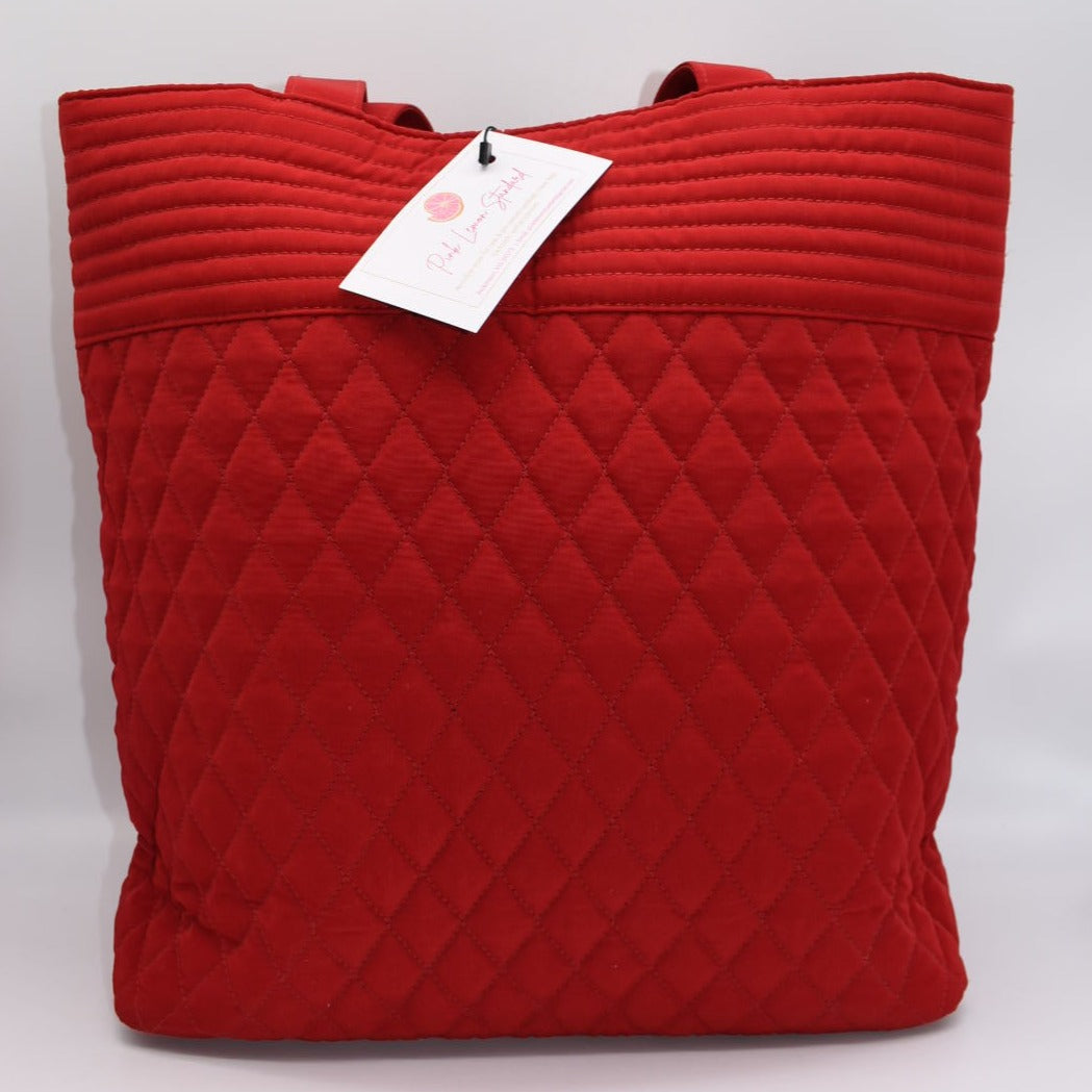 Vera Bradley Microfiber Fire Red Tote Bag