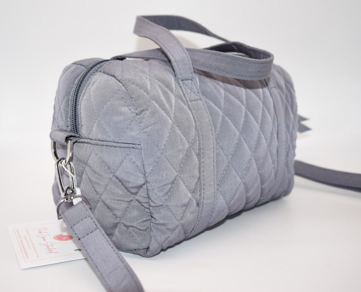 Vera Bradley Microfiber Mini Satchel Bag in Gray