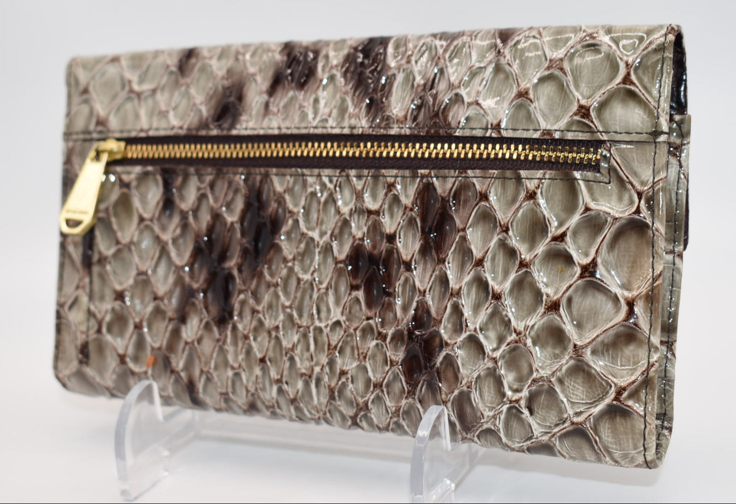 Brahmin Soft Checkbook Wallet in Stone Carlisle