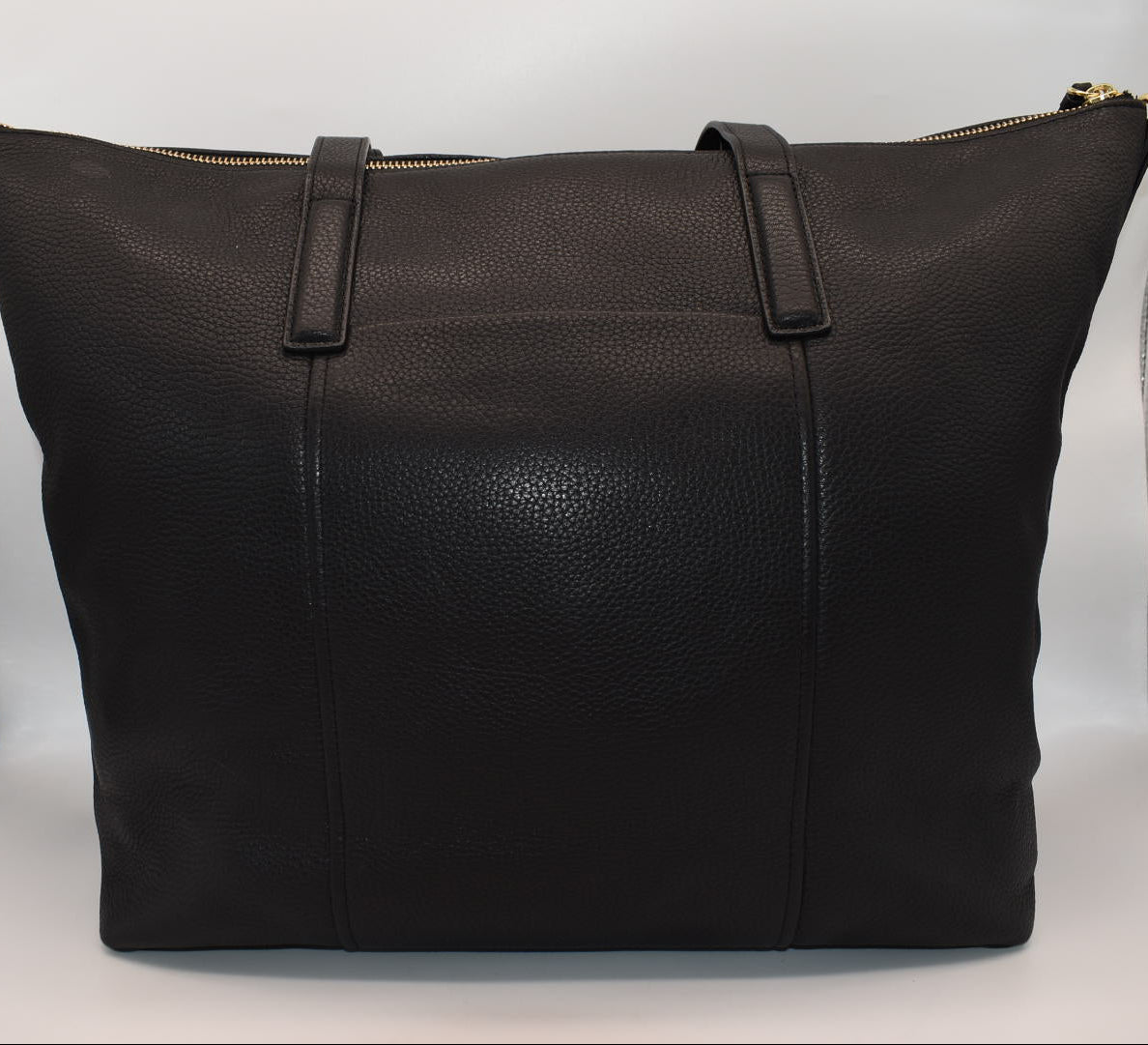Vera Bradley Large Leather Charlie Tote Bag in Black