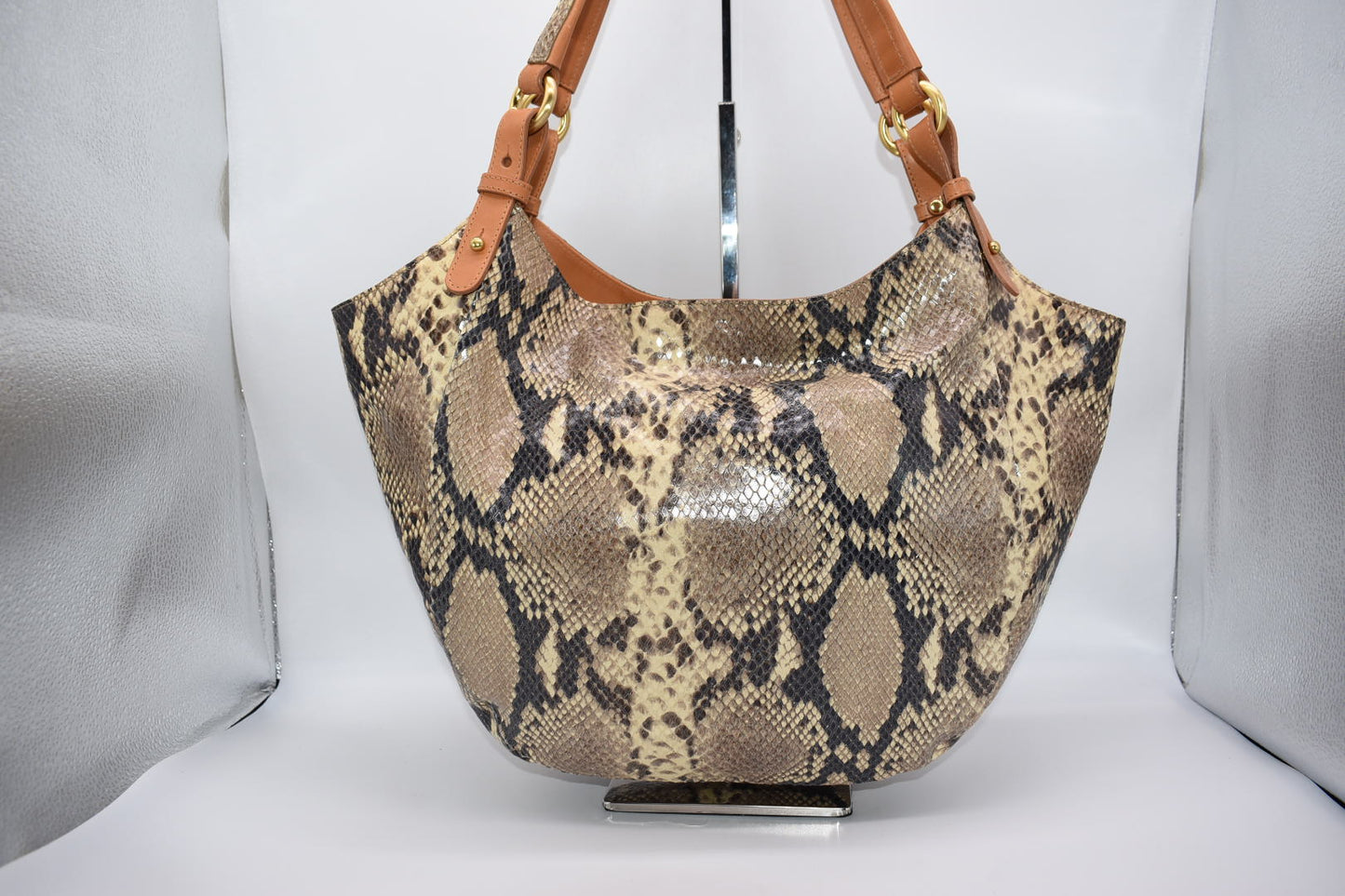 Brahmin Jackie Shoulder Bag in Natural Anaconda