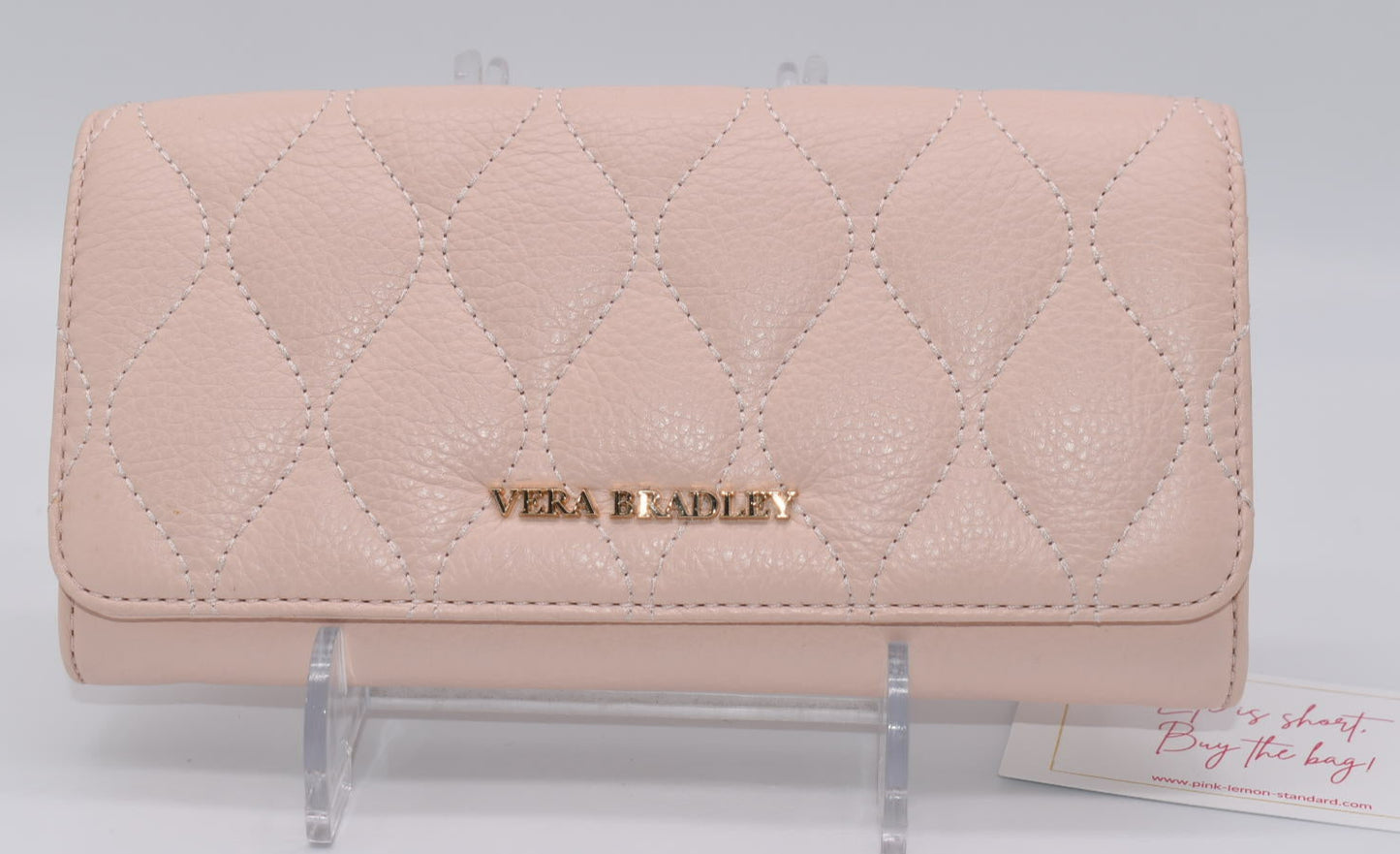 Vera Bradley Quilted Leather Georgia Wallet in Nude