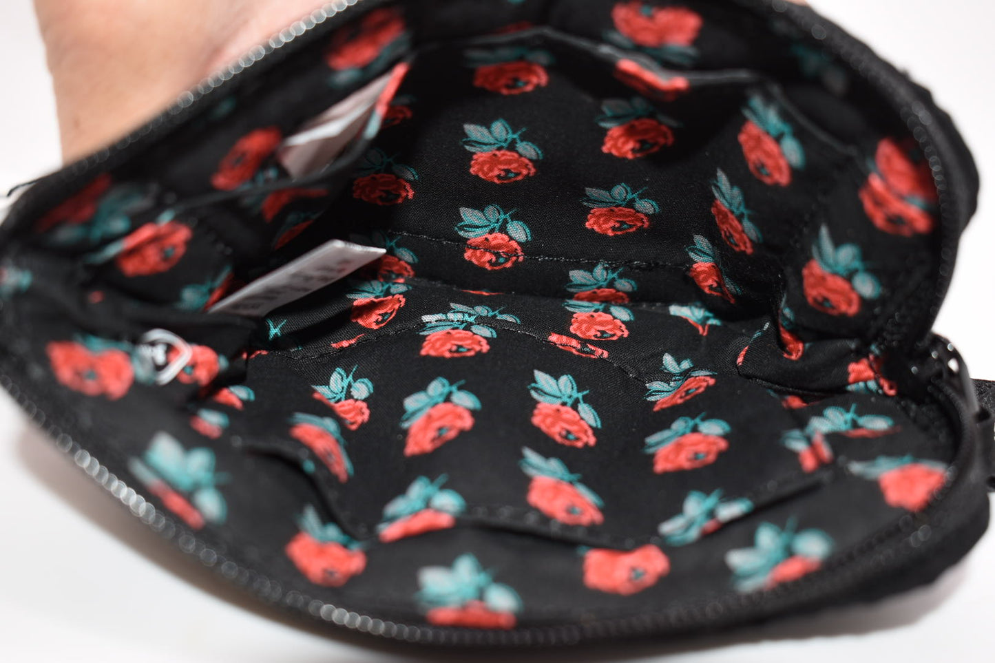 Vera Bradley Microfiber RFID Zip-Top ID Case in "Classic Black"