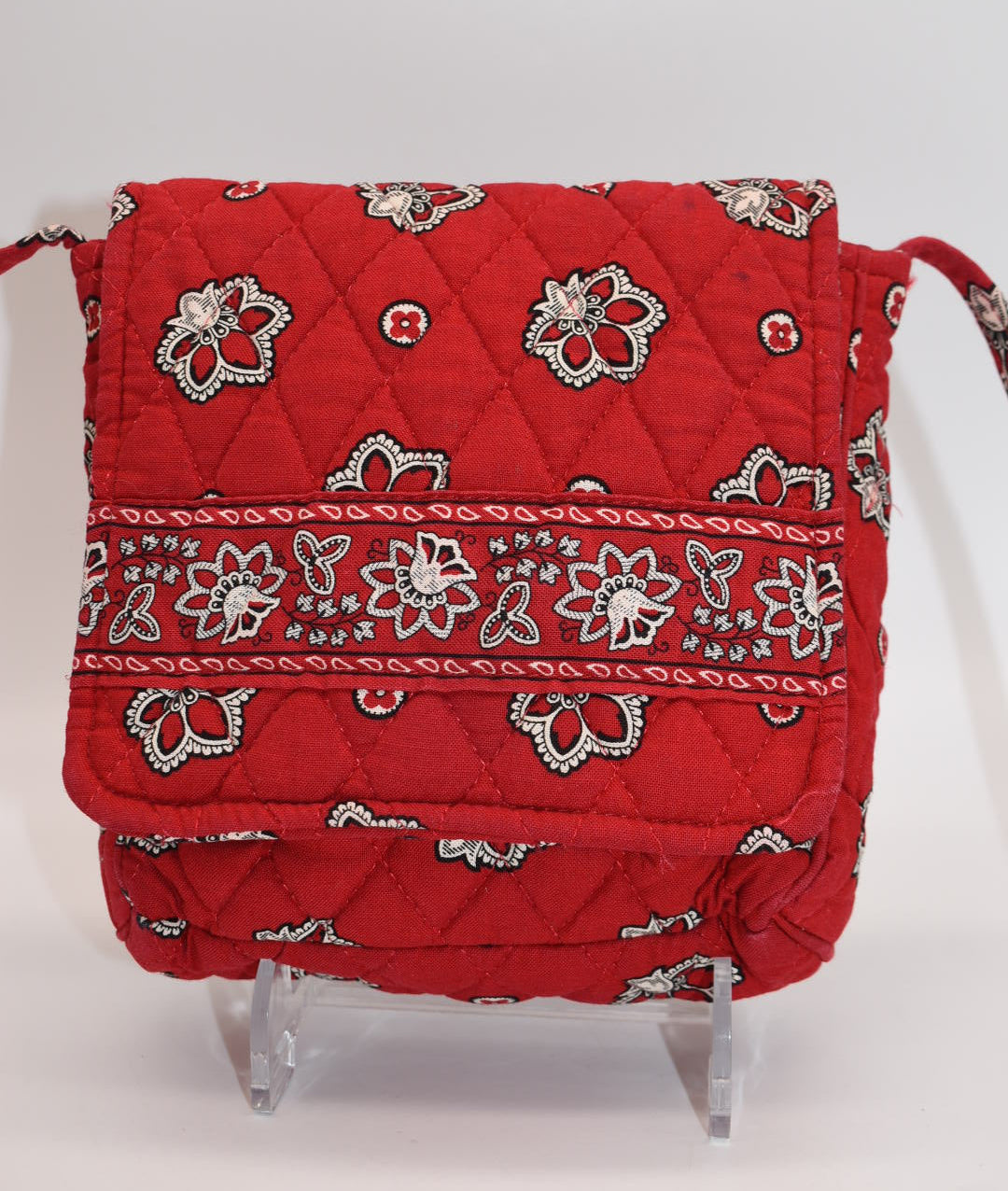 Vera Bradley Small Crossbody Bag in "Red Bandana" Pattern