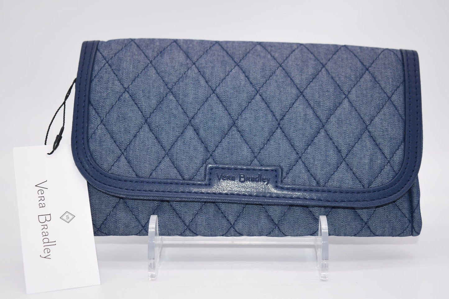 Vera Bradley Trimmed Wristlet in "Moonlight Navy" Denim