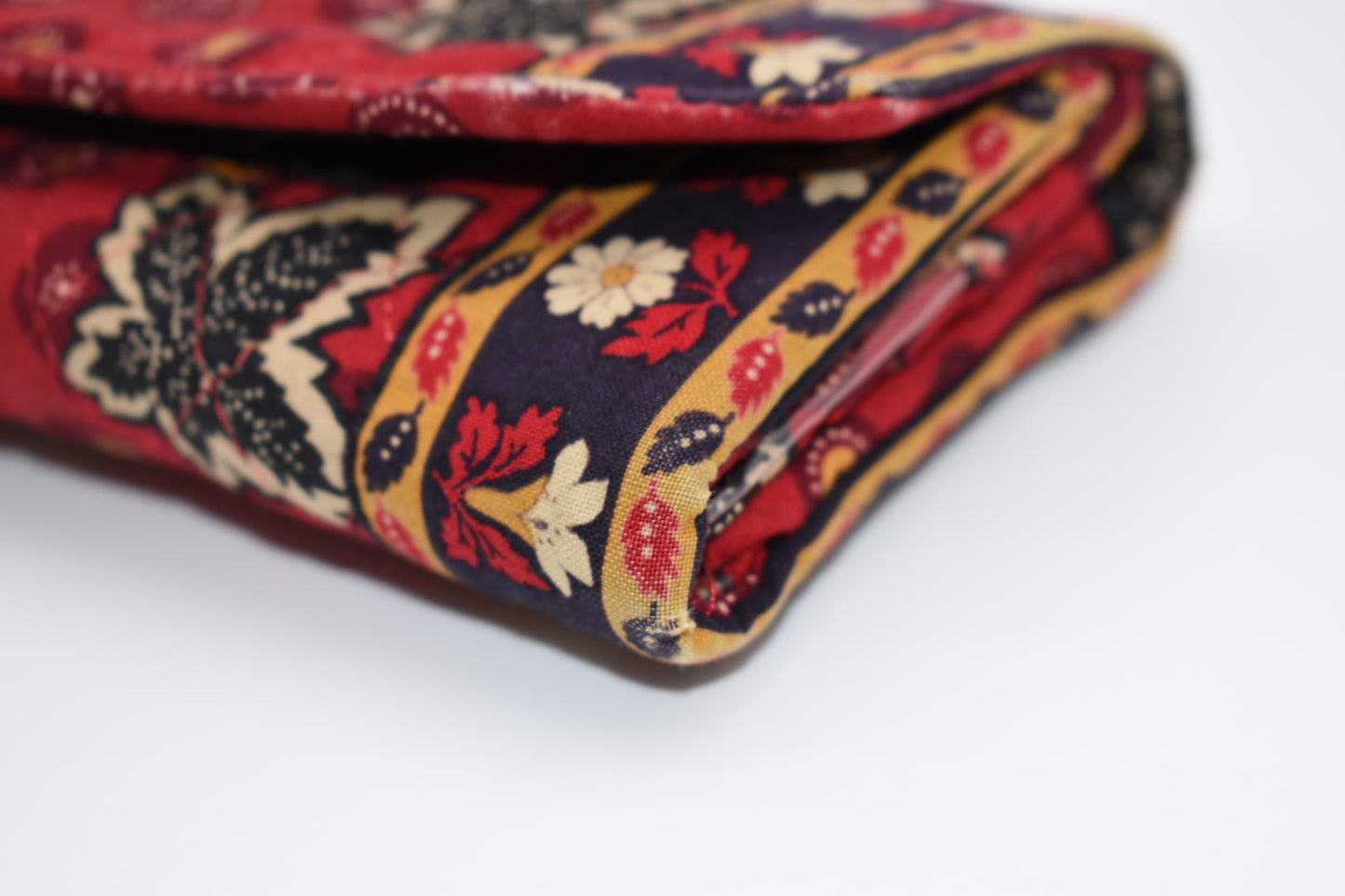 Vintage Vera Bradley Strap Crossbody Wallet in "Red Coin -1999" Pattern