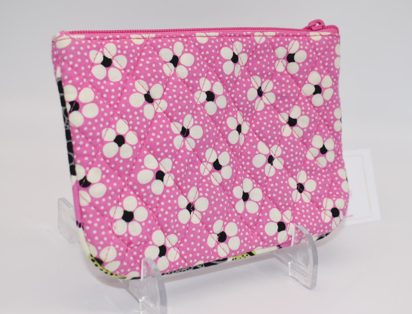 Vera Bradley Medium Zip Pouch in "Priscilla Pink" Pattern