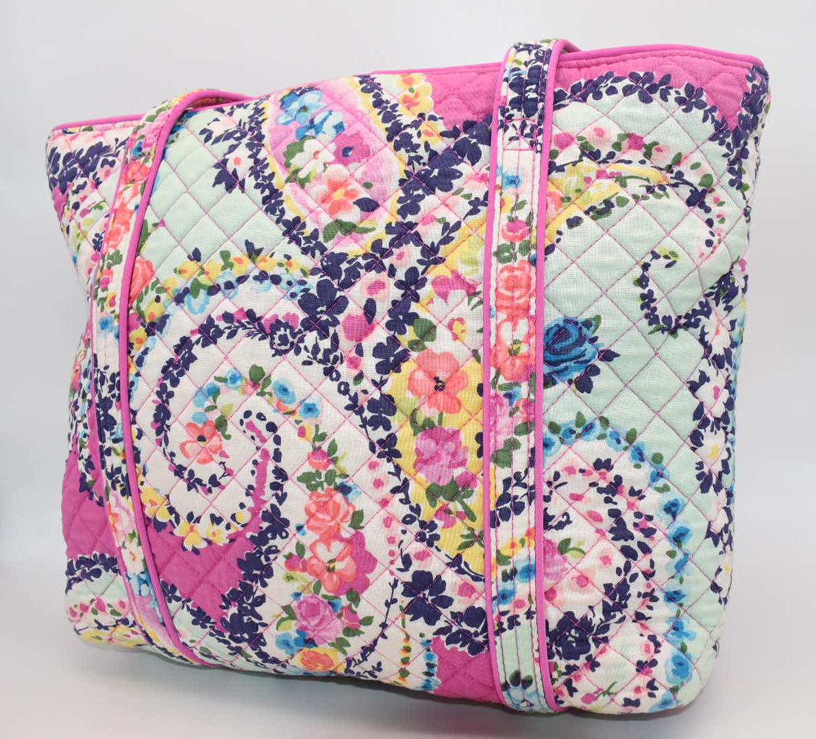 Vera Bradley Iconic Small Vera Tote Bag in "Wildflower Paisley" Pattern