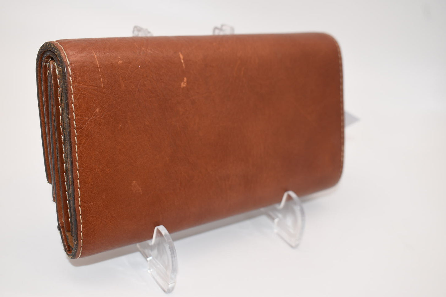 Patricia Nash Leather Trifold Wallet in Heritage Tan