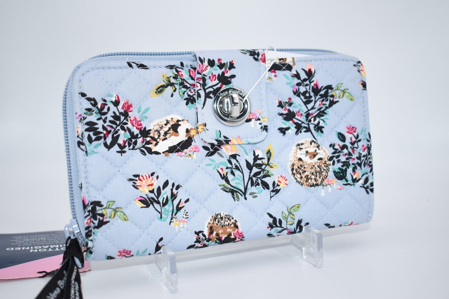 Vera Bradley RFID Turnlock Wallet in Hedgehog Wild Pattern
