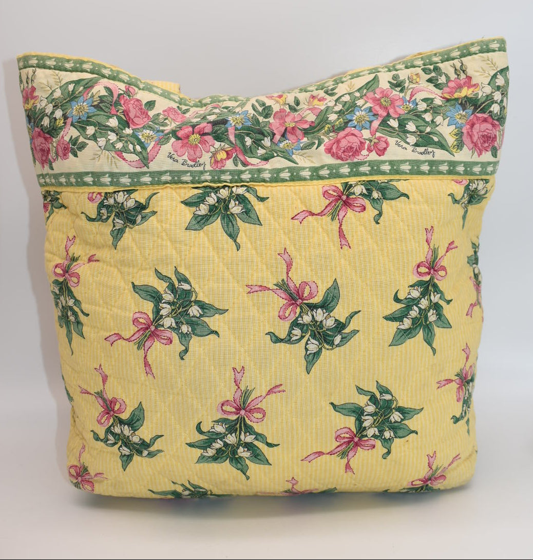 Vera Bradley Quilted Cotton Tote Bag in "New Hope -Yellow" Pattern