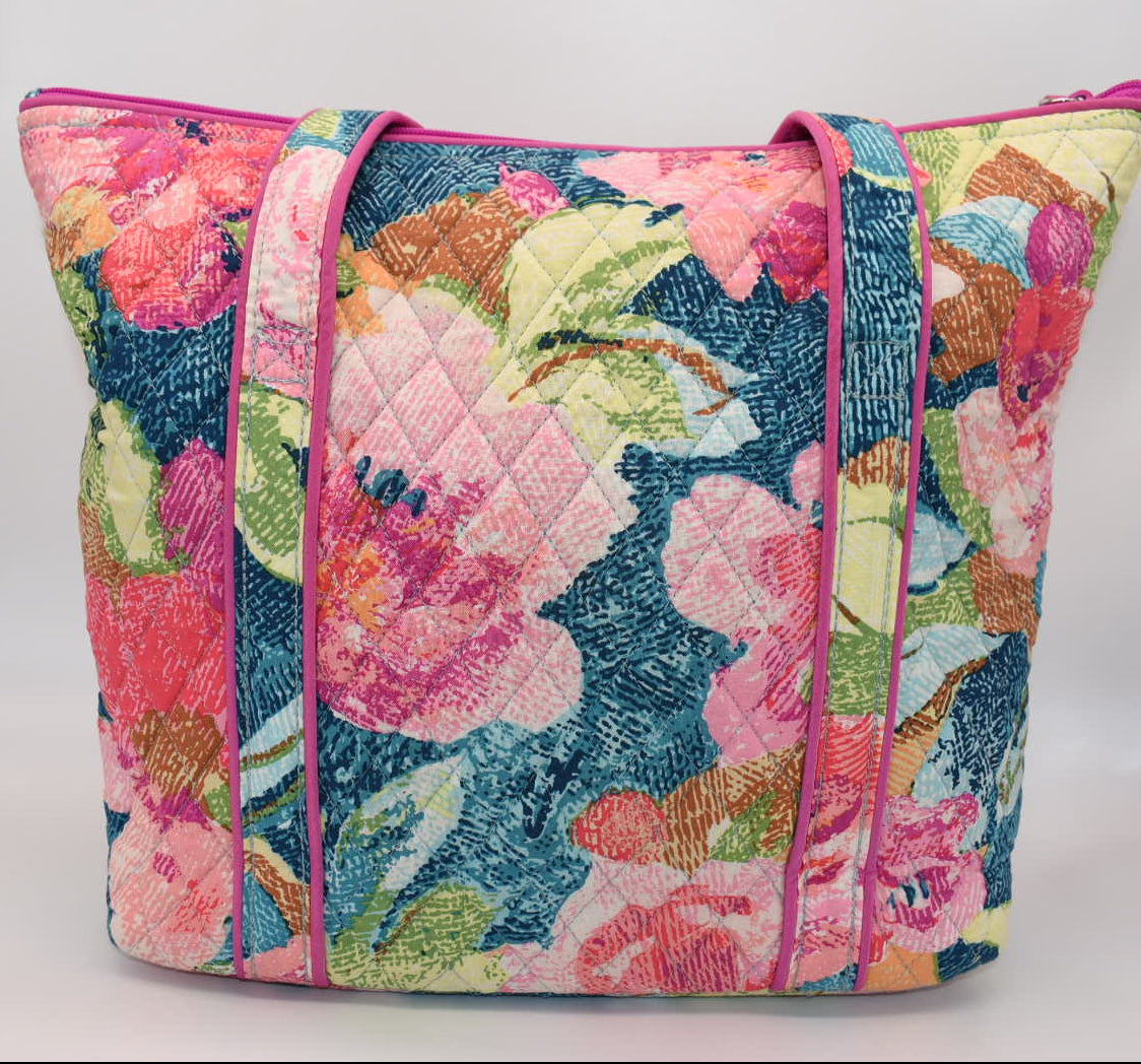 Vera Bradley Iconic Villager Tote Bag in "Superbloom" Pattern