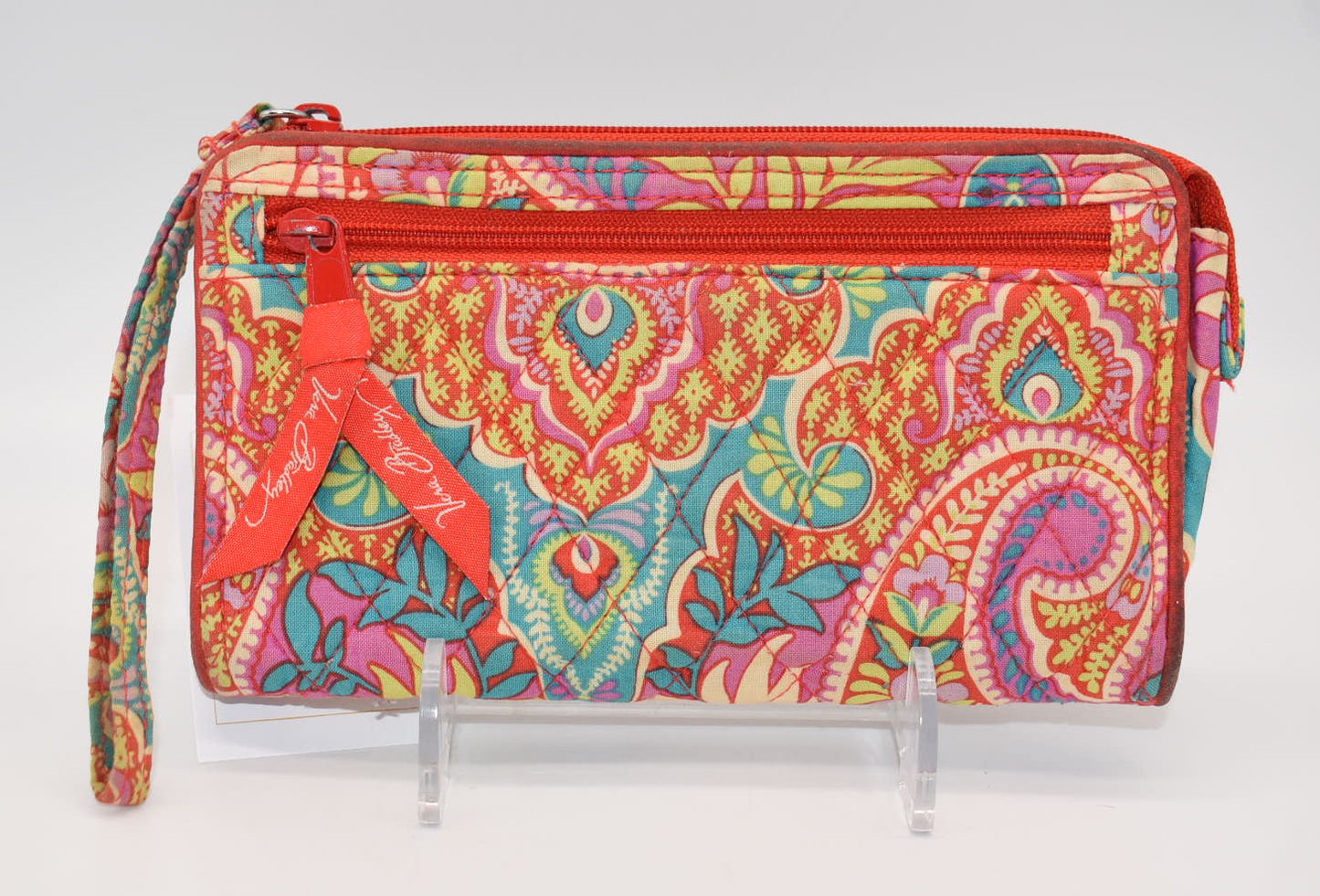 Vera Bradley Front Zip Wristlet in "Paisley in Paradise" Pattern