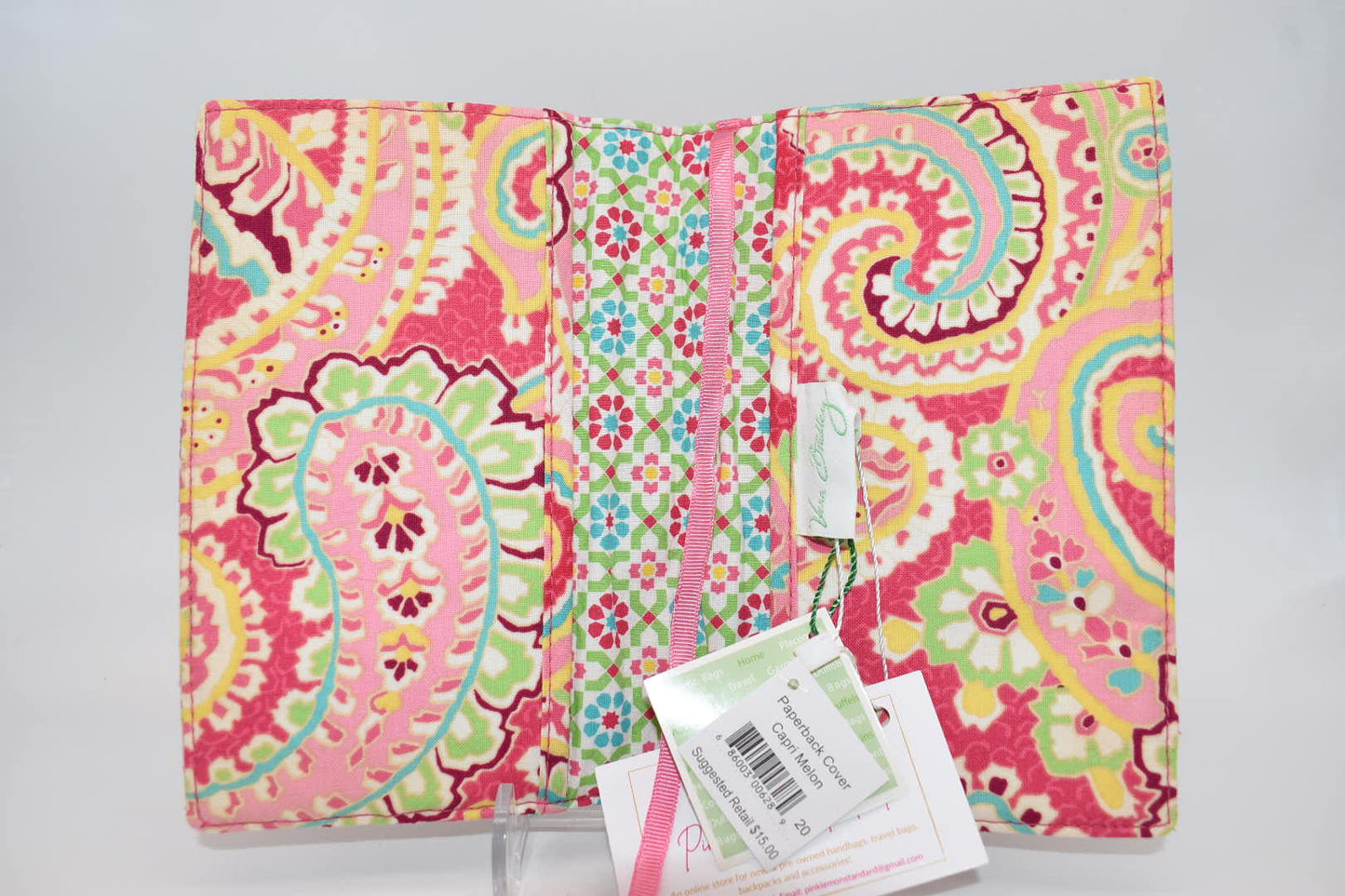 Vera Bradley Paperbook Cover in "Capri Melon" Pattern
