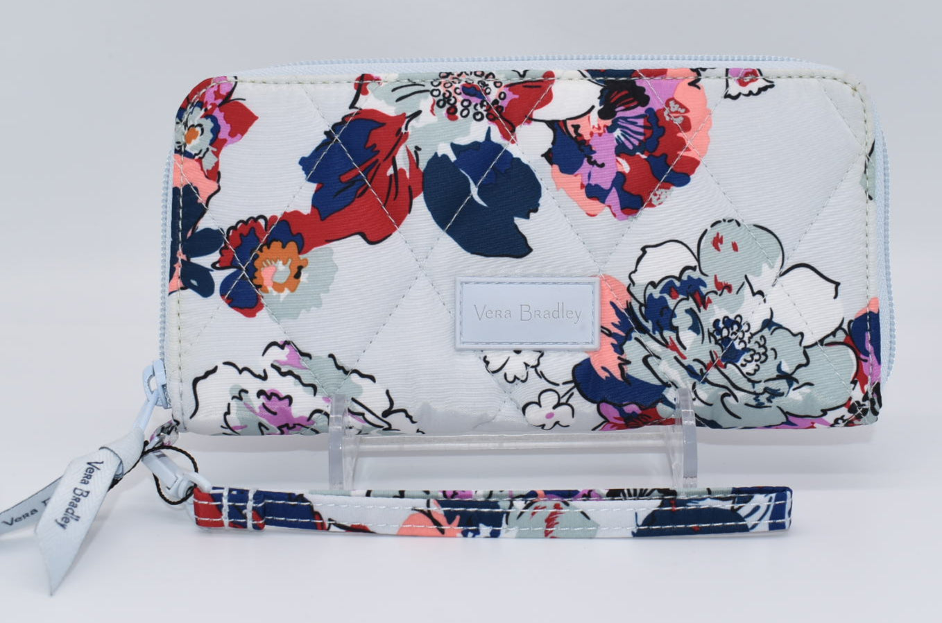 Vera Bradley Ultralight RFID Accordion Wristlet in "Exuberant Floral" Pattern