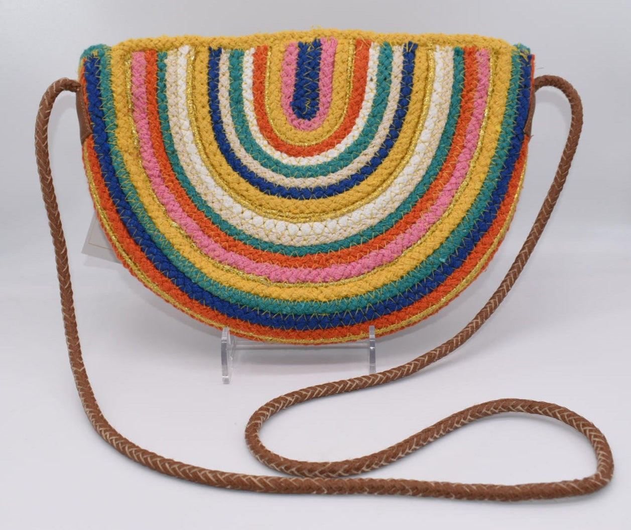 American Eagle Rainbow Woven Crossbody Bag