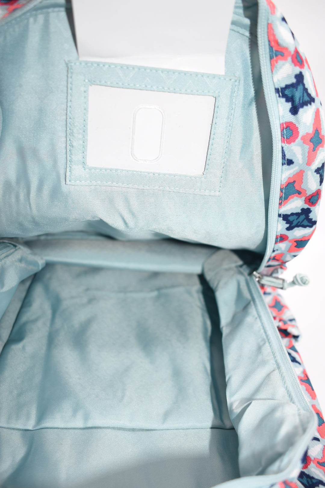 Vera Bradley Lighten Up Study Hall Backpack in "Water Geo" Pattern