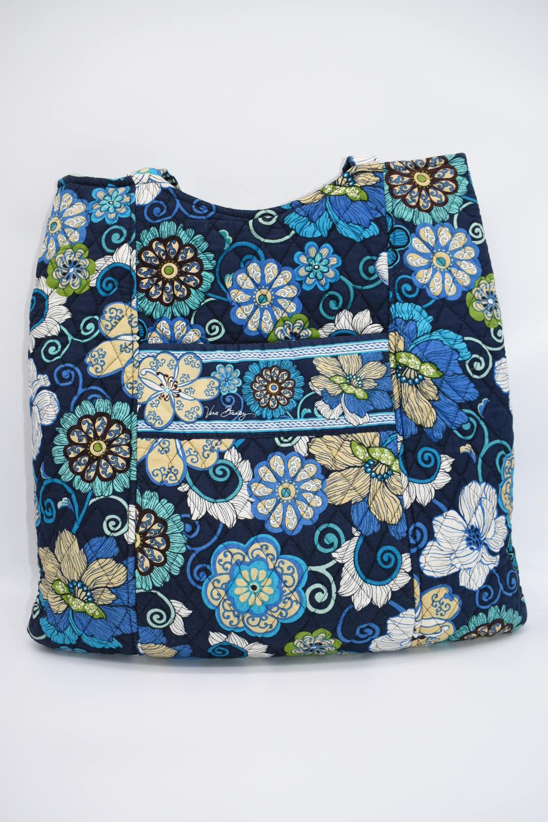 Vera Bradley Large Tote Bag in "Riviera Blue" Pattern