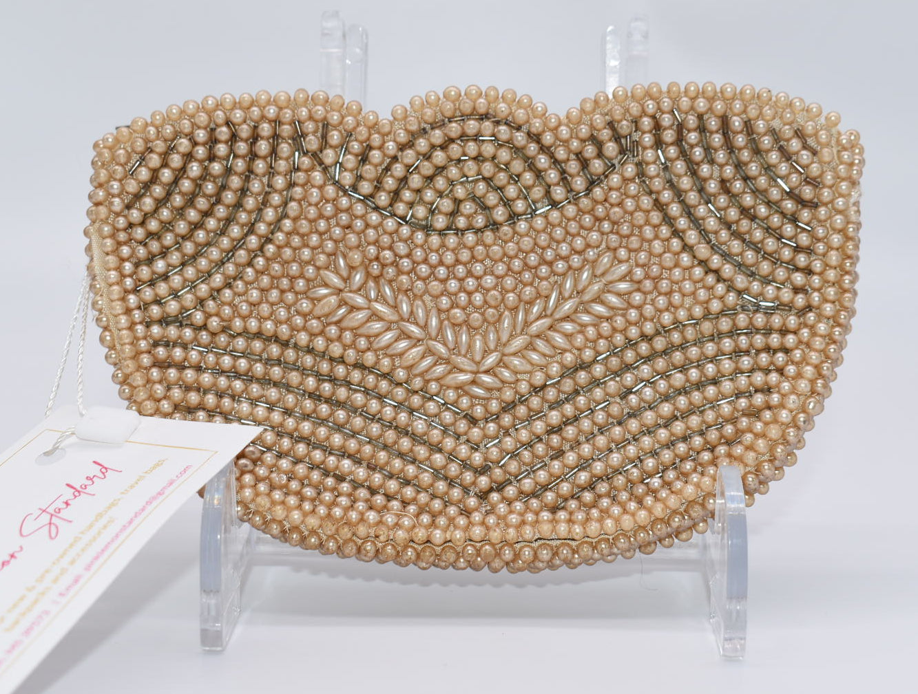 Vintage La Regale Beaded Zip Coin Purse